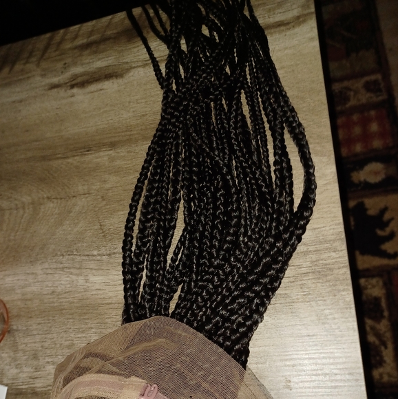 Full lace Medium size cornrow beautiful African braid Nigerian lace front wig - Picture 7 of 13